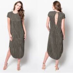 Sabina Musayev Anthropologie Textured Midi Dress Size Small